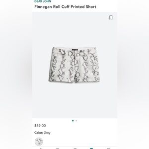 Dear John snake skin print shorts